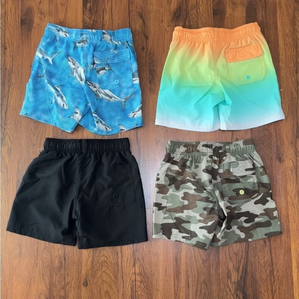Wonder Nation Kids Swim Shorts Bundle 4 Piece !